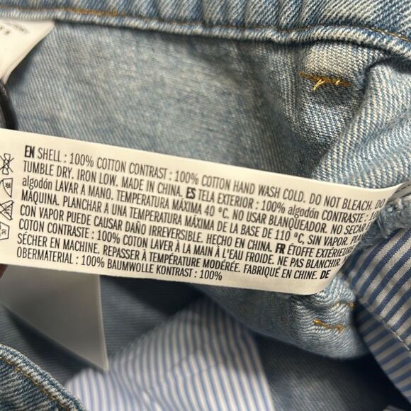 English Factory Girls Kids Denim Blue and White Skirts(Size 13/14) - Picture 4 of 6